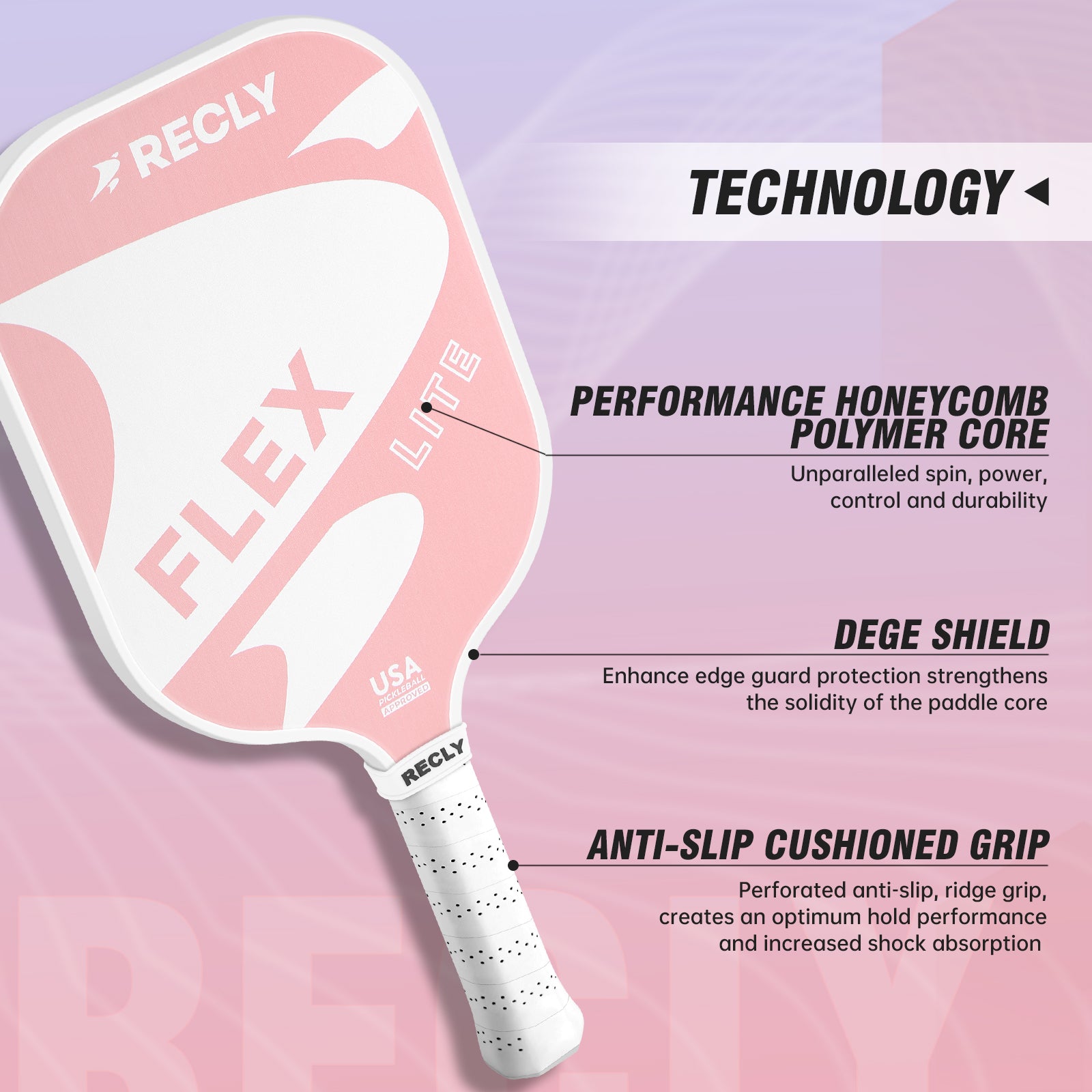 FLEX LITE PINK - Recly Pickleball Paddle