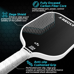 O1E Carbon Fiber Construction - Recly Pickleball Paddle